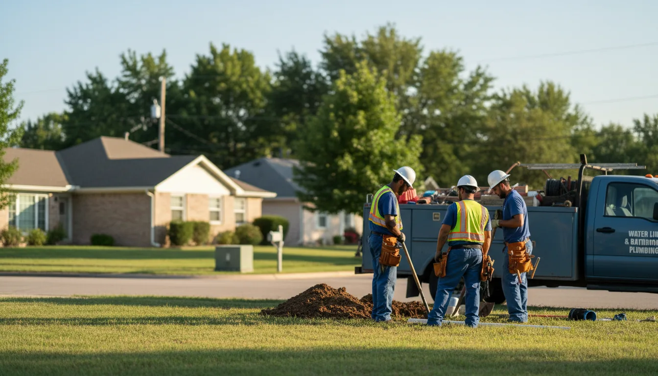Residential water line and bathroom plumbing service in Heflin, AL